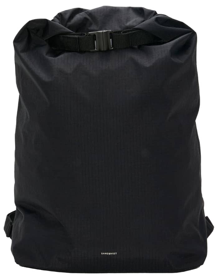 Grid Rolltop Backpack Bag 14" Black