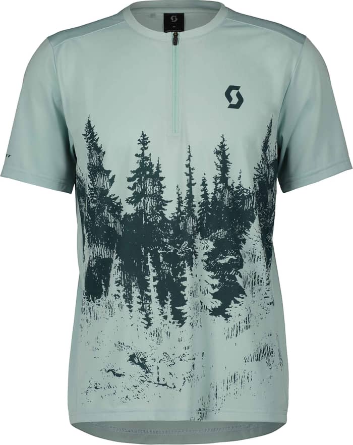 Shirt M's Trail Flow Zip SS Min Gr/Ar Gr