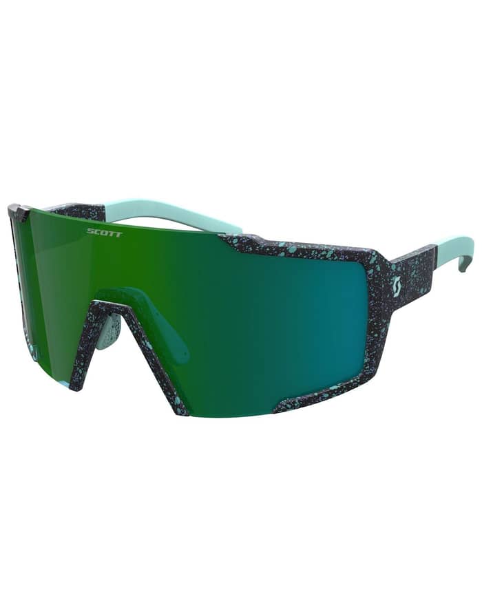Shield Terrazzo Black / Green Chrome
