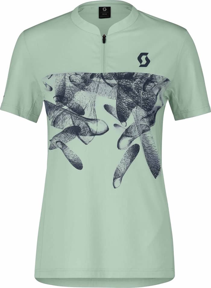 Trail Flow Zip W Shirt Fresh Green/Metal Blue