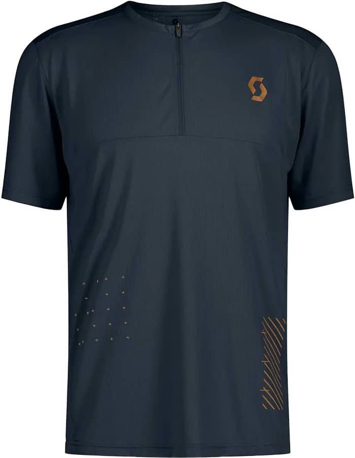 Trail Vertic Zip SS Tee M Dark Blue