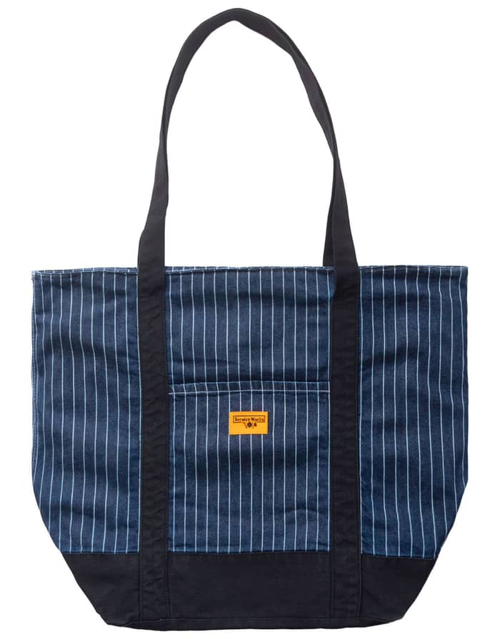 Pinstripe Denim Tote Indigo