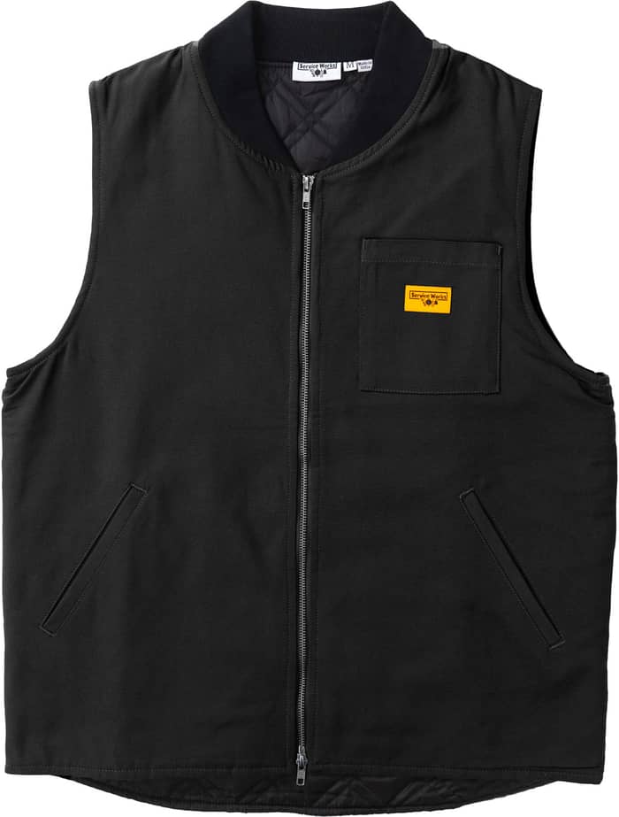 Canvas Work Vest Black