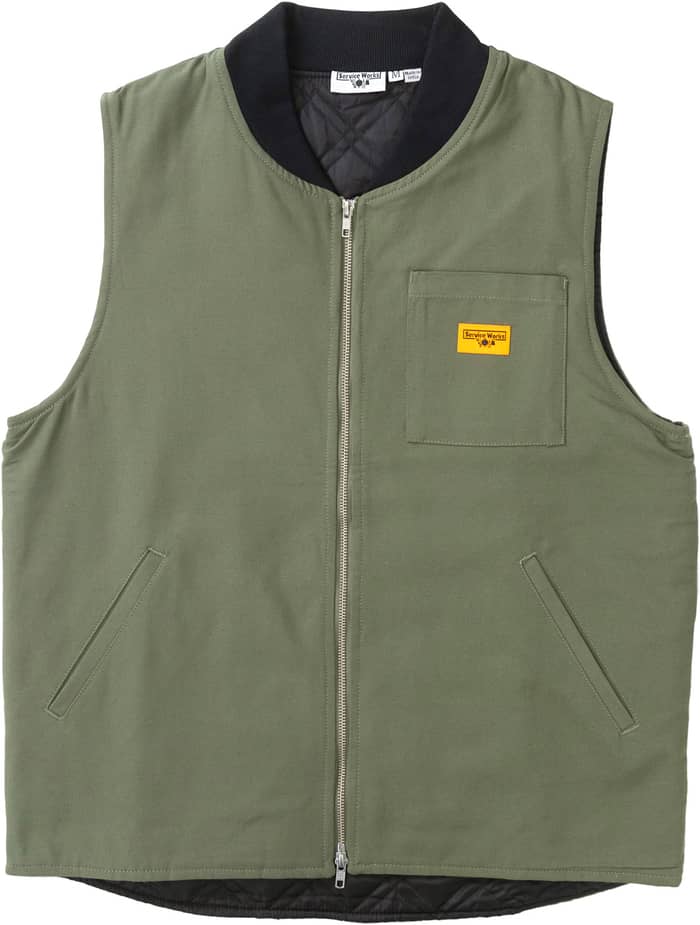 Canvas Work Vest Olive