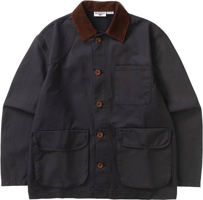 Waxed Barn Coat Black