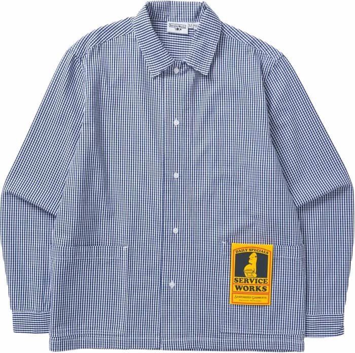 Gingham Waiter Shirt Blue