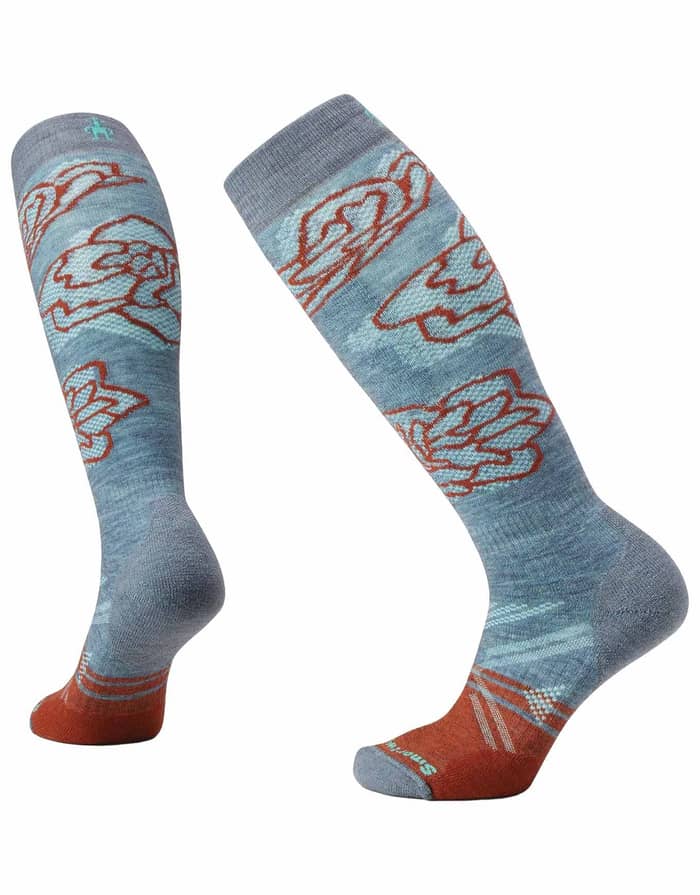 Women's Ski Full Cushion Pattern OTC Soc Pewter Blue
