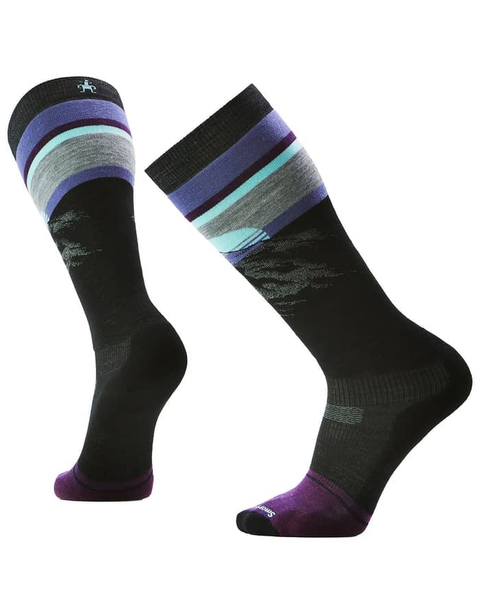 Snowboard Targeted Cushion Mountain Sunrise OTC Socks Black