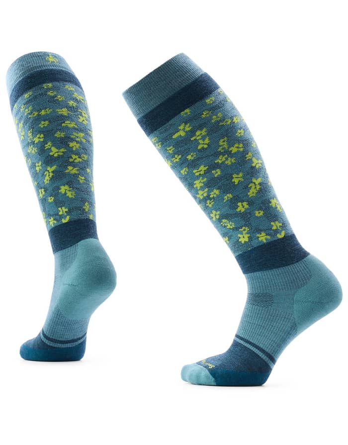 W Snowboard Targeted Cushion Wild Blossom OTC Socks Dusty Teal