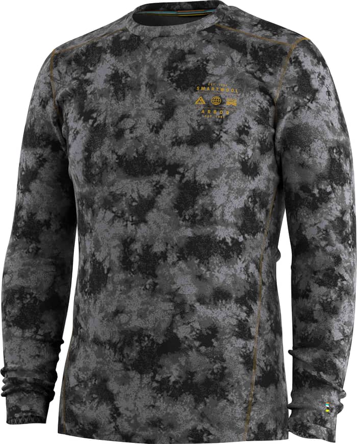 M Classic Thermal Merino Base Layer Crew Boxed Black Tie Dye/Honey Gold