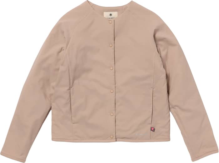 Flexible Insulated Cardigan W Light Brown