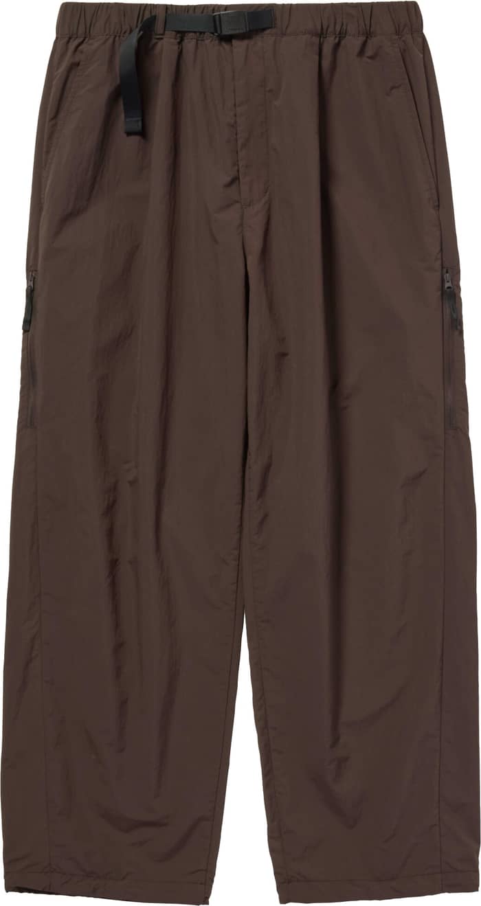 Nylon Double Rip Pants Dark Brown
