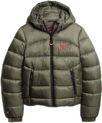 Sports Puffer Bomber Jacket Dusty Olive