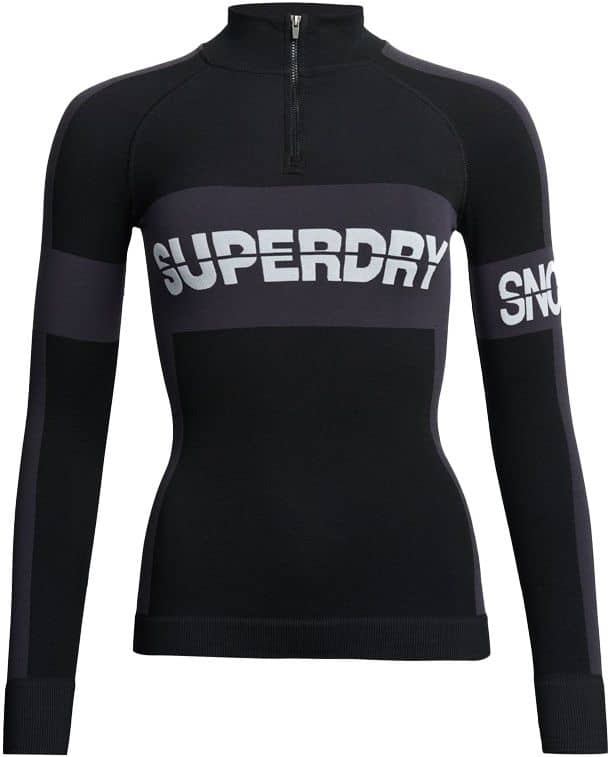Seamless 1/4 Zip Baselayer Top Black