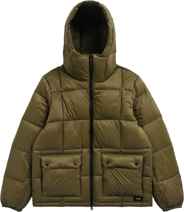 Mountain Hooded Volume Down Jacket Dark Olive