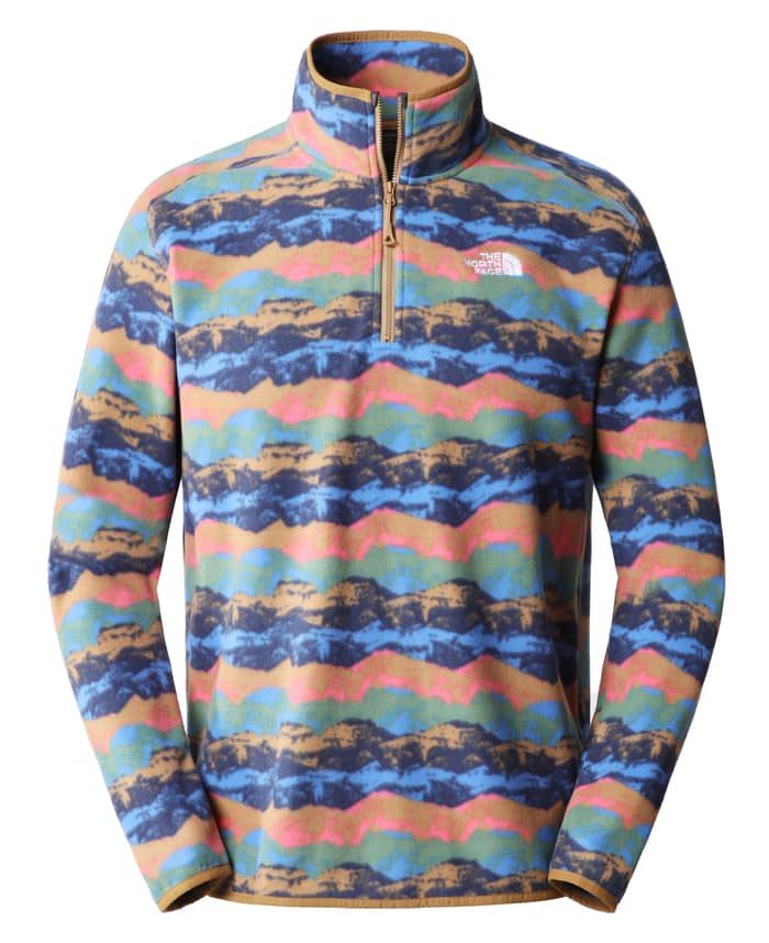 M 100 Glacier 1/4 Zip Utility Brown Panorama Print