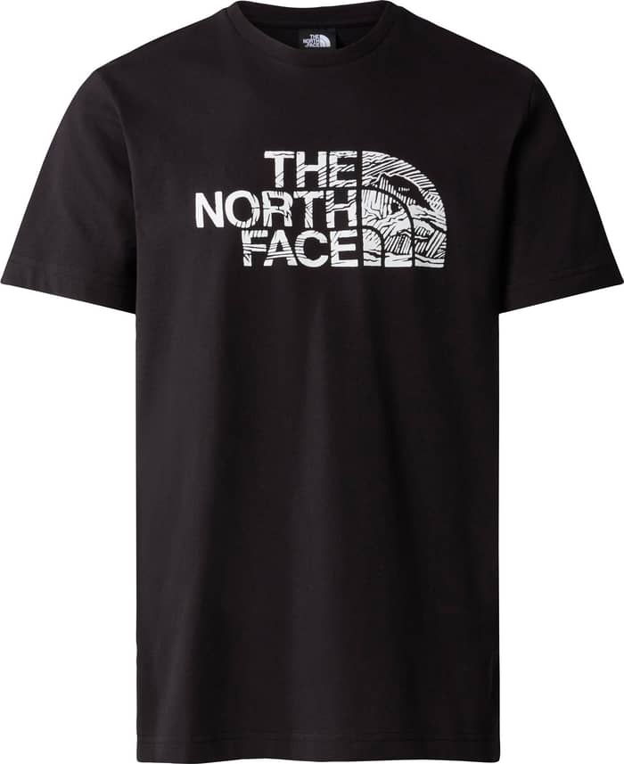 M S/S Woodcut Dome Tee TNF Black
