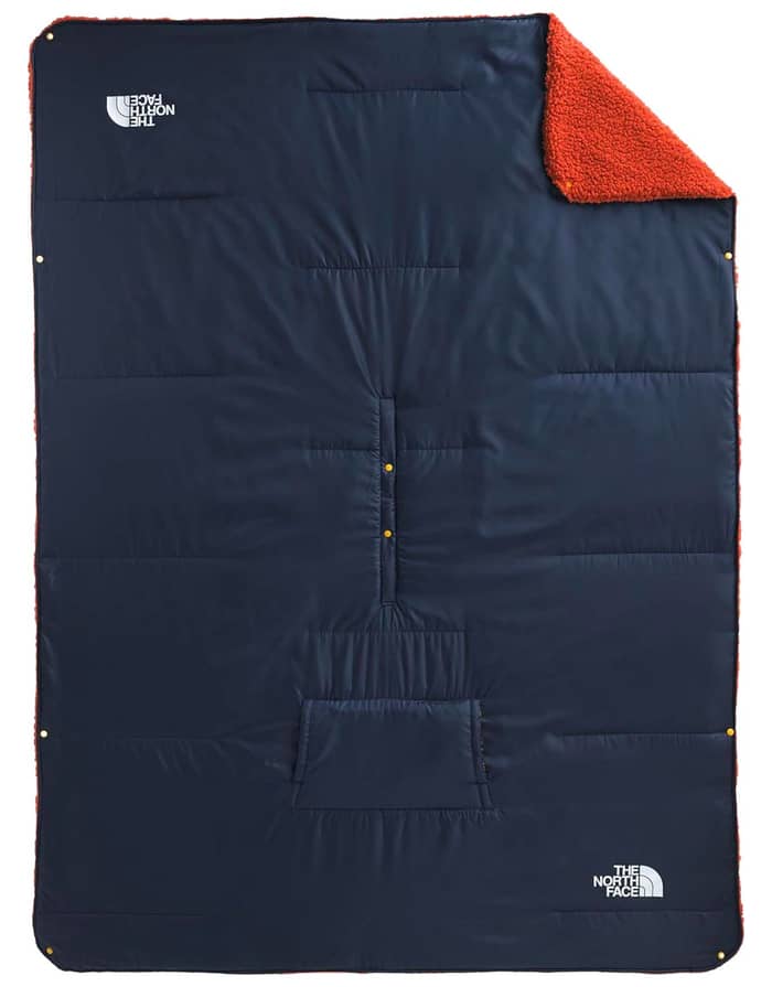 Wawona Fuzzy Blanket U Summit Navy/Rusted Bron