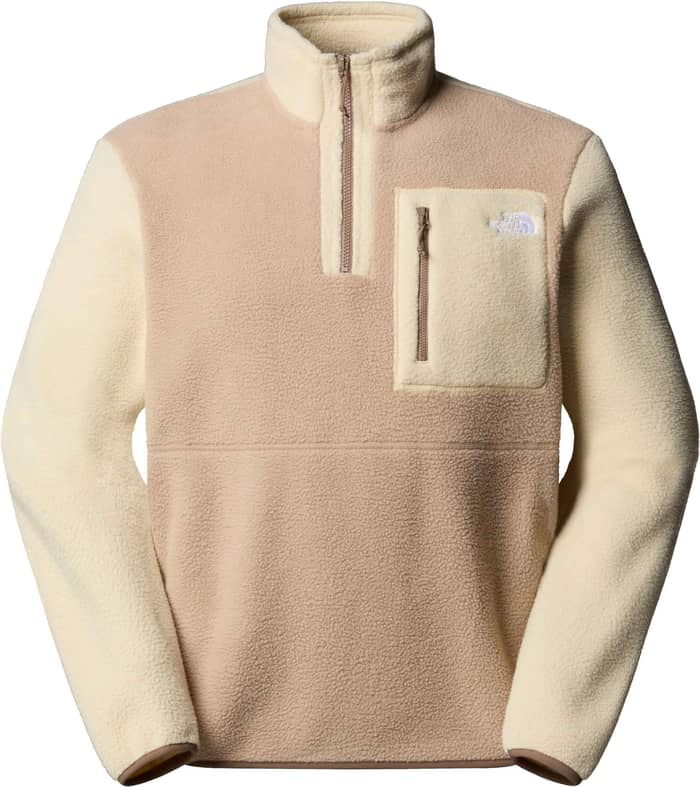 The North Face M Yumiori 1/4 Zip Mushroom Grey Gravel Mocha Brown