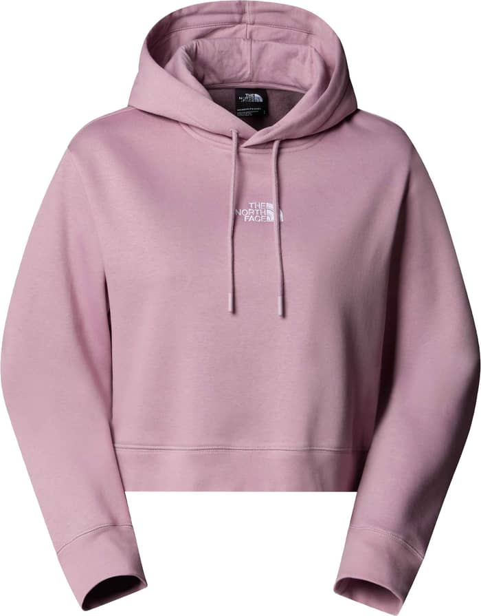 W Essential Crop Hoodie Ashen Purple