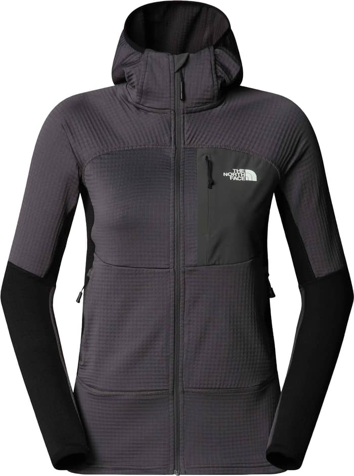 W Polartec Powergrid Stormgap Hoodie Anthracite Grey TNF Black
