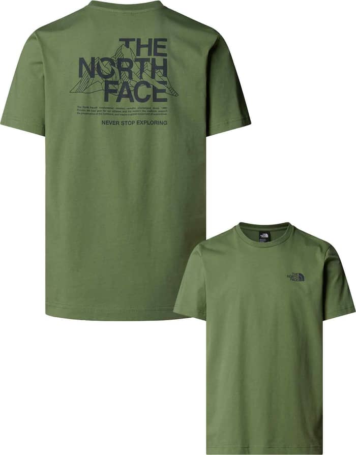 M Mountain Sketch SS Tee Bark Mist
