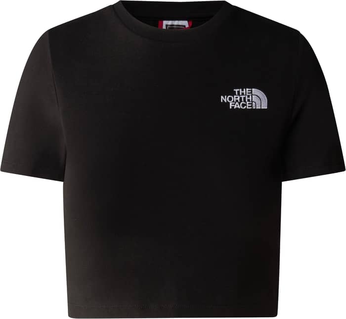 W Essential Cropped Slim Short Sleeve Tee TNF Black