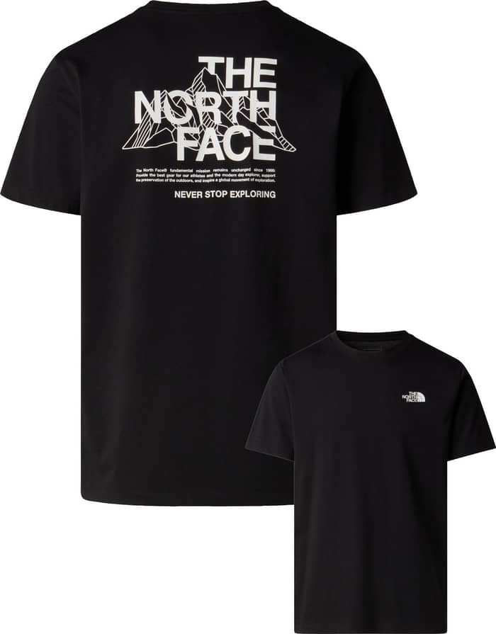 M Mountain Sketch  Regular Short Sleeve TNF Black
