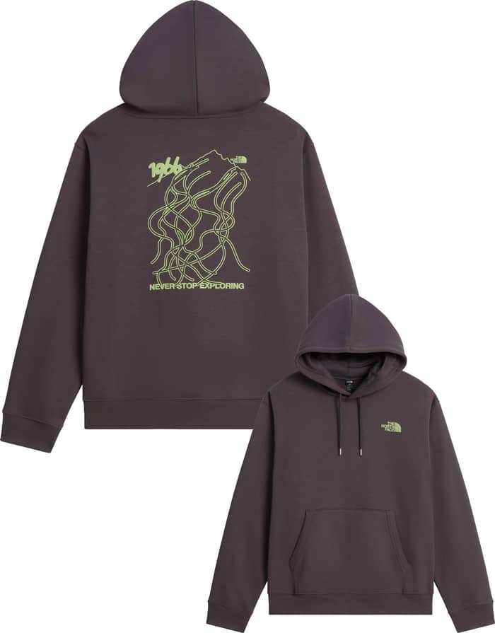 U Nse Slopes Relaxed Hoodie Graphic Anthracite Grey