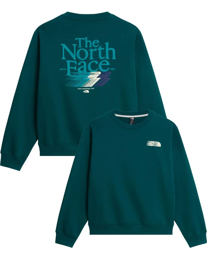 M Retro Trail Relaxed Crew Graphic Pacific Teal