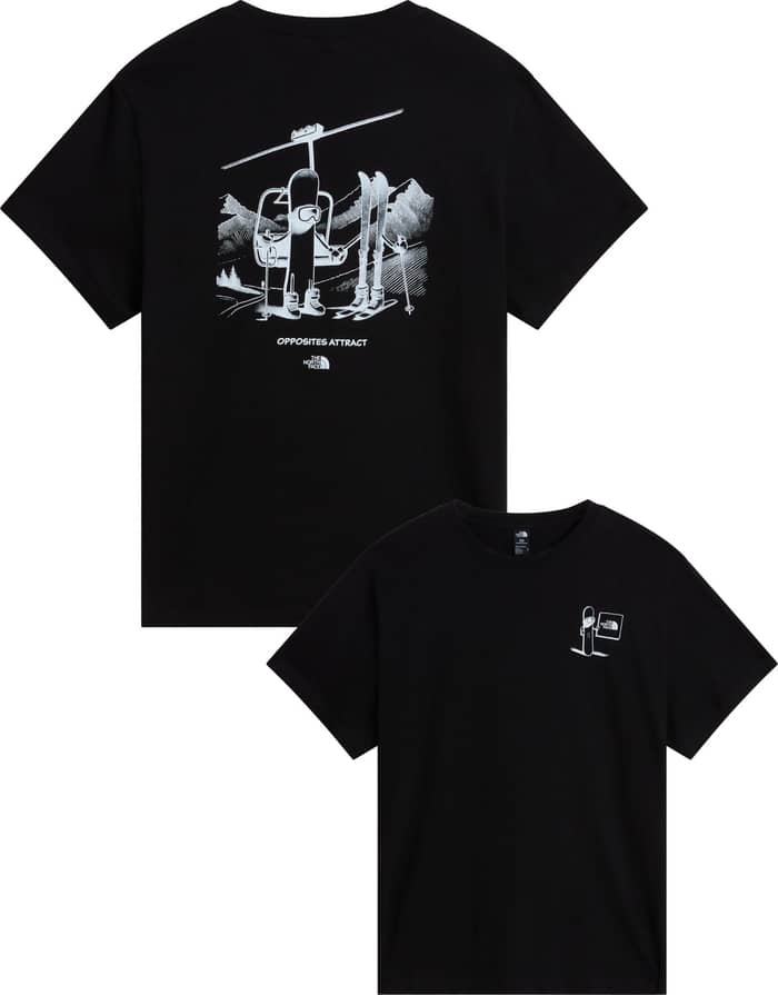 U Opposites Attract Rlx SS Tee Graphic TNF Black