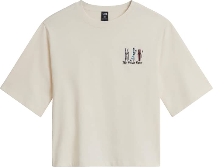 W Ski Embro Boxy SS Tee Graphic White Dune