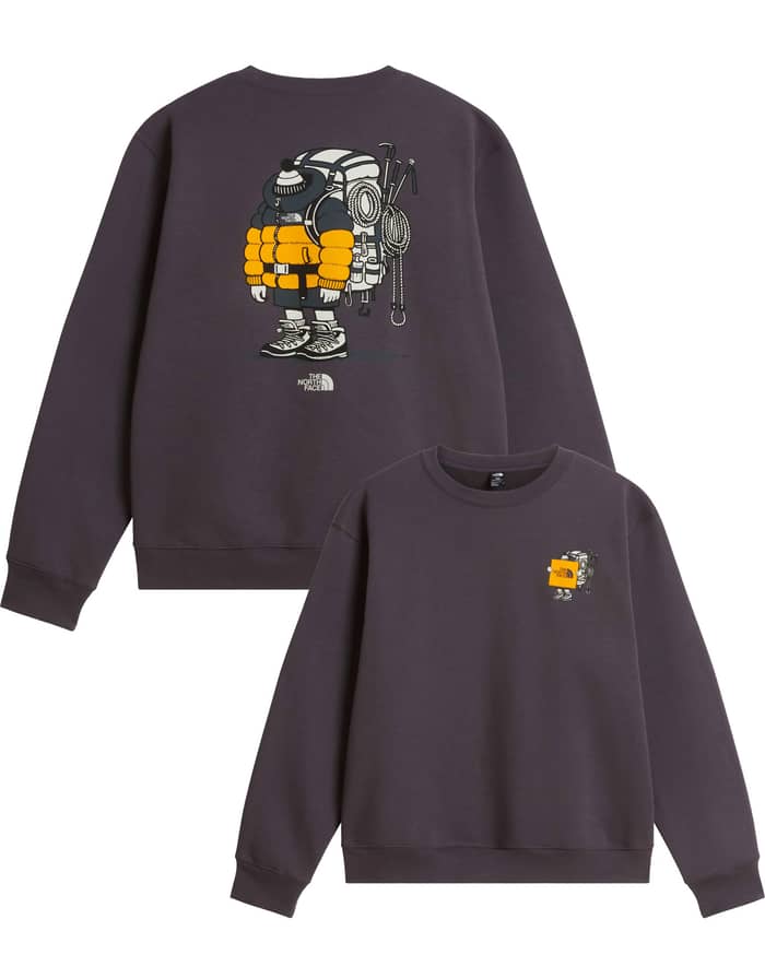U Gear Up Get Out Rlx Crew Graphic Anthracite Grey