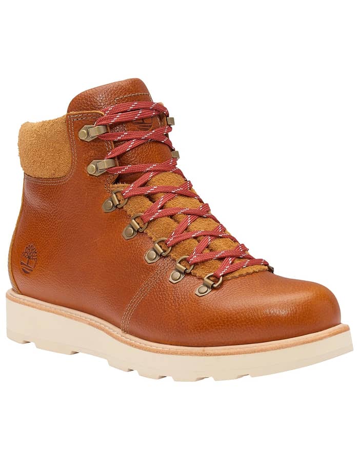 Britton Mills Mid Lace Up Waterproof Boot Rust Full Grain