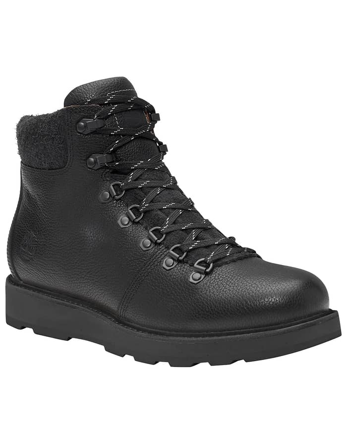 Britton Mills Mid Lace Up Waterproof Boot Black Full Grain