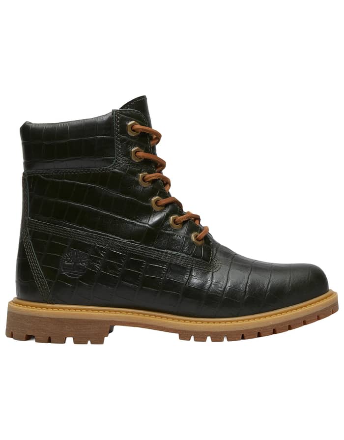 Timberland Premium 6" Lace Up Boot W Dark Green Full Grain