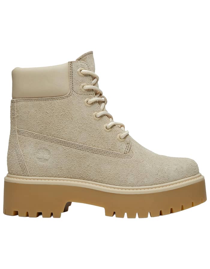 Stone Street 6" Lace Up Boot W Light Beige Suede