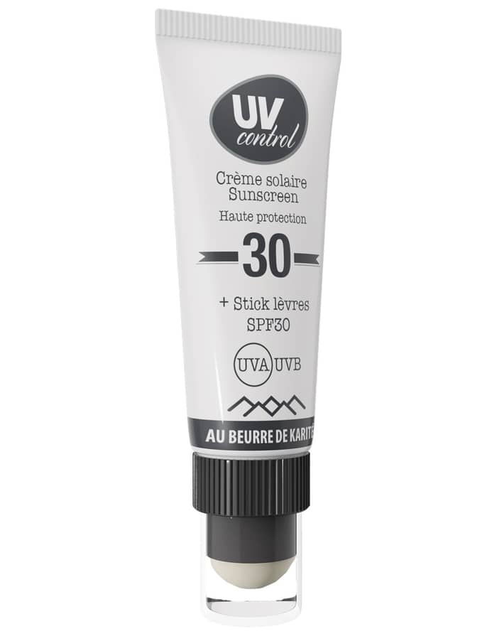 Tube SPF30 et Stick SPF30 aux ingredients bio