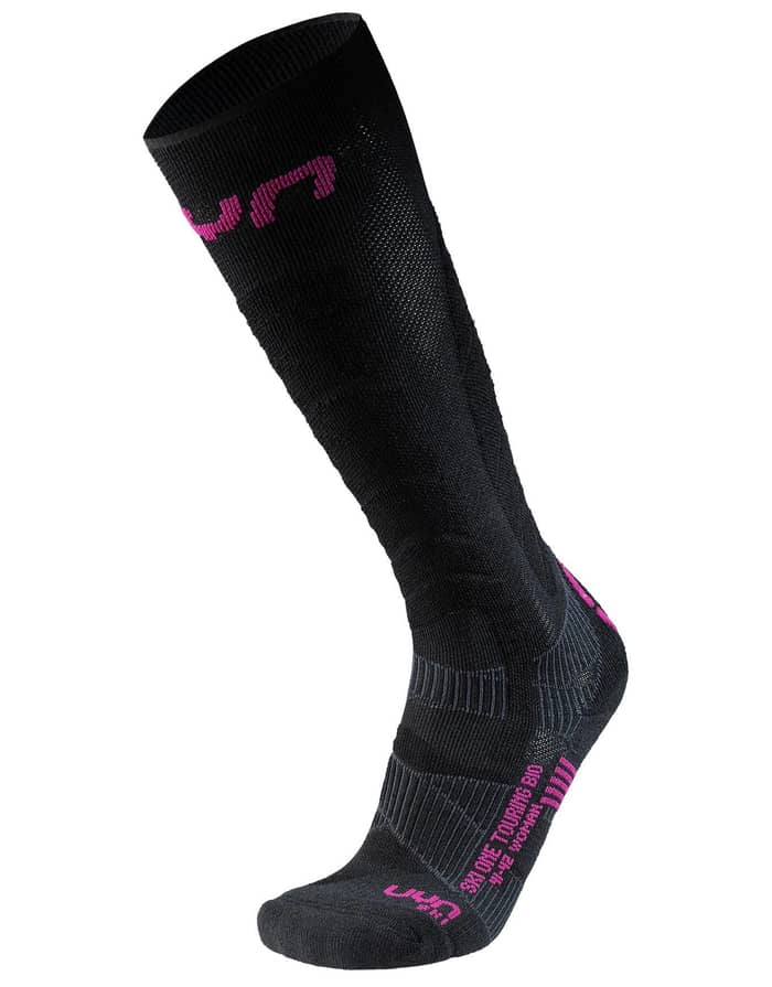 Uyn Woman Ski Touring One Bio Socks Black Pink Yarrow