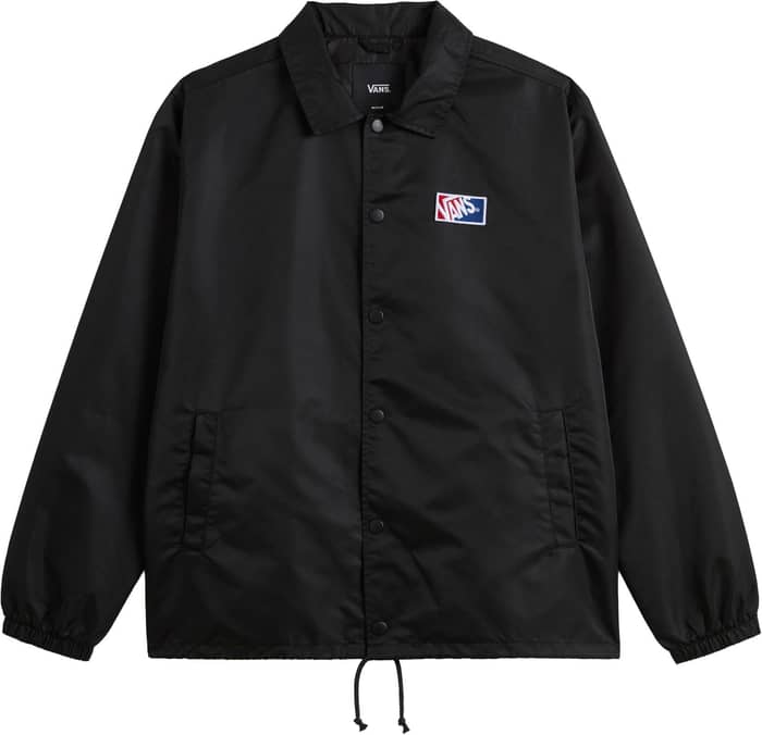 Torrey Nylon Coaches Jacket Black/White
