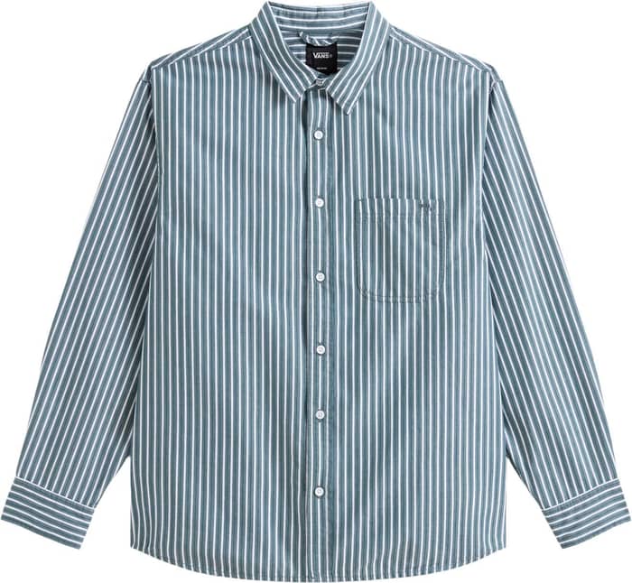 LX Dobby Stripe LS Shirt Mystic Moss