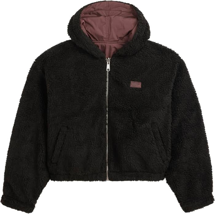 Foundry Hooded Cropped Reversible Jacket Port Brown