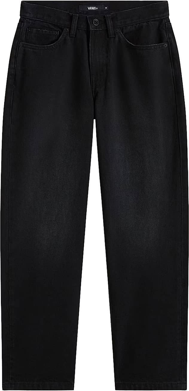 Check 5 Mid Rise Straight Pant Black Rinse