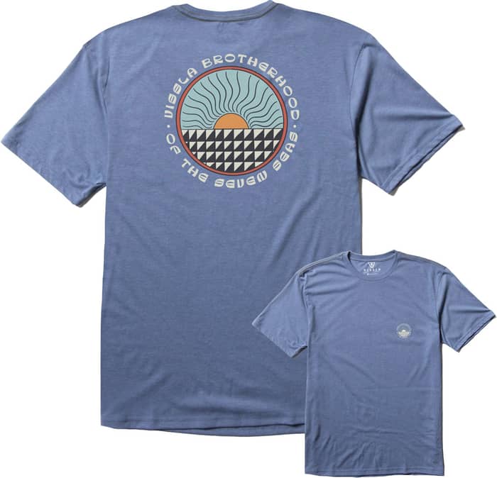 Surf Check Comp Lite Eco Performance Tee Harbor Blue Heather