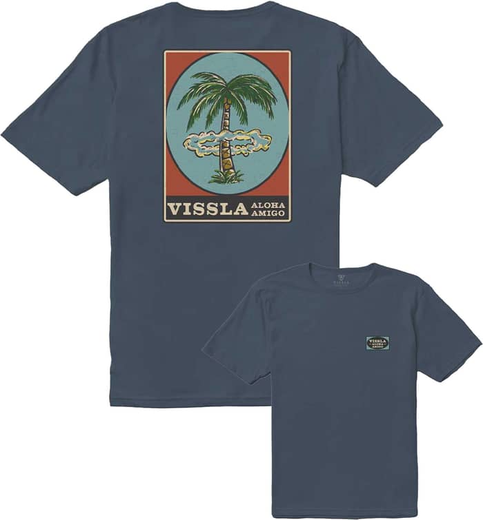 Atomic Palms Organic Tee Dark Denim