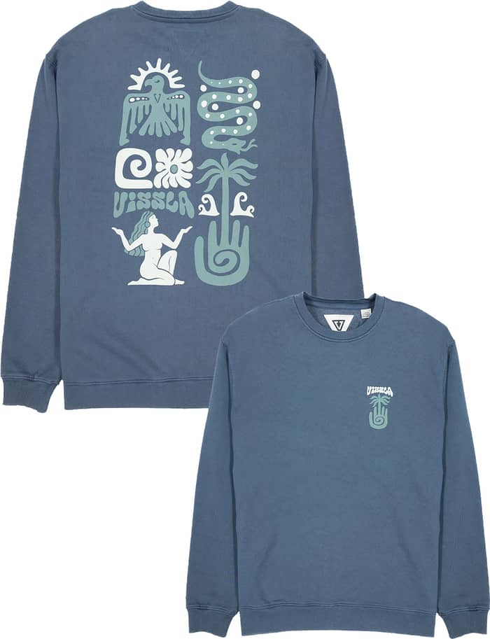 Aquemini Crew Neck Washed Fleece Midnight
