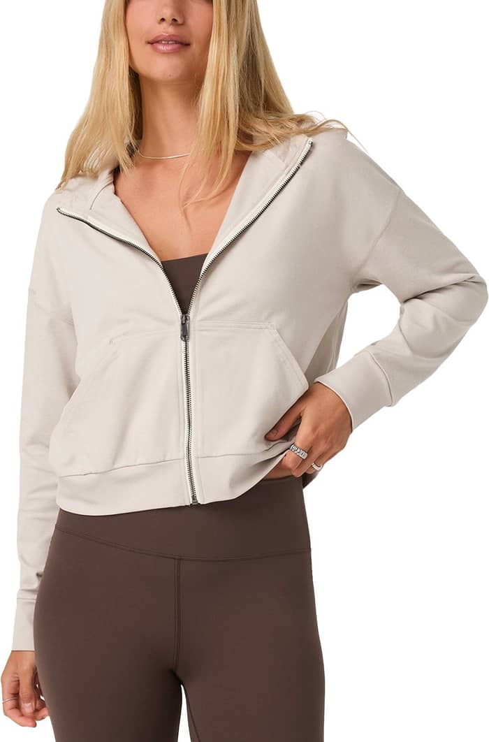 Halo Modern Full Zip Hoodie W Ecru Heather