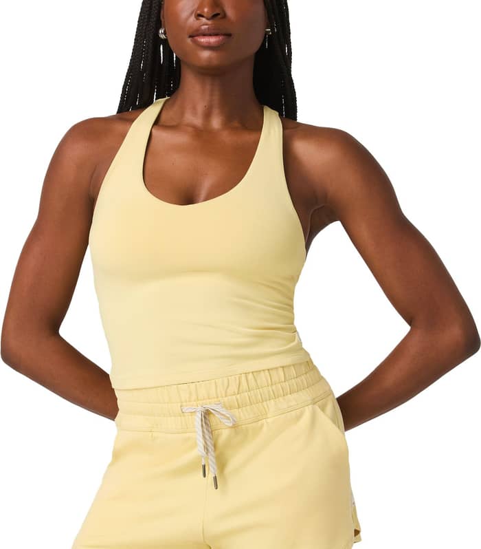 Halo Performance Crop Tank 2.0 W Lemon Snap Heather