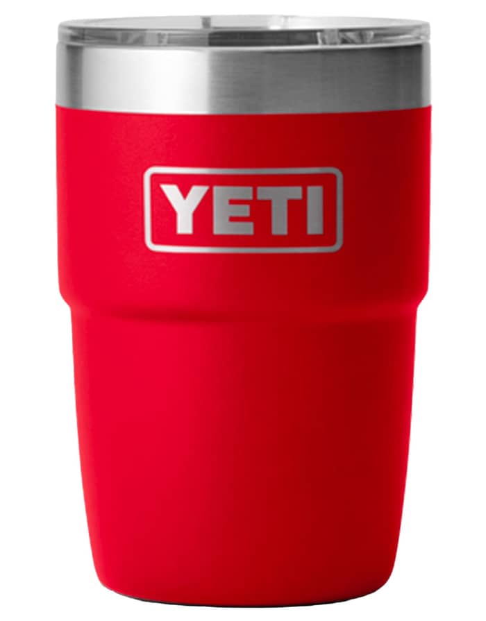 Rambler 8 Oz Stackable Cup. Rescue Red