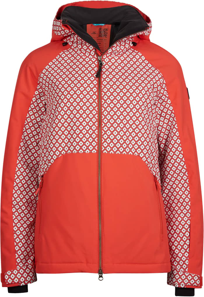 Adelite Jacket Red With White + Oneill